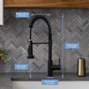 GIMILI Black Kitchen Faucet with Pull Down Sprayer Single Hole