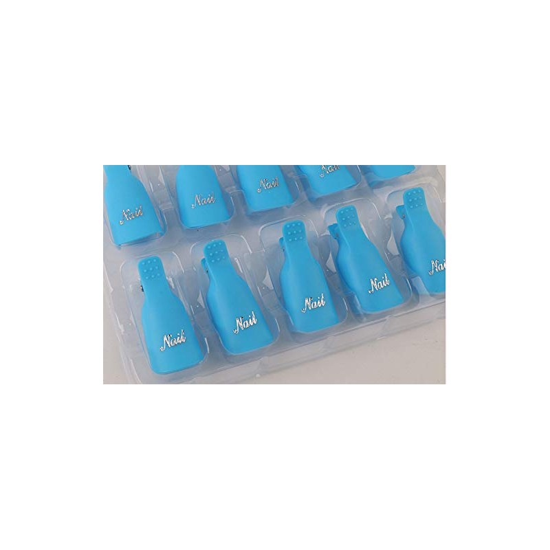 Onwon 10pc Professional Plastic Acrylic Nail Art Soak Off Cap