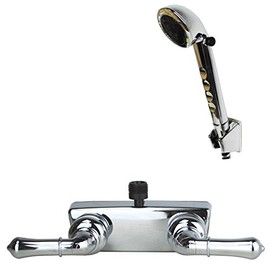 Laguna Brass 3220CP/4120CP RV/Motorhome Two Handle Non-Metallic Diverter Valve with Matching Hand Shower Set, Chrome Finish