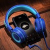 POWMEE P10 - Auriculares estéreo para niños con micrófono para