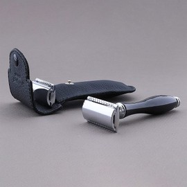 Classic Shaving Double Edge Safety Razor,Barber Razor Shave with Free Leather Razor CASE