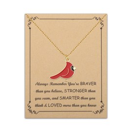 ENSIANTH Blue Bird Necklaces for Women Bird Pendant Necklace Bird Lover Gifts Tiny Bird Necklace Cute Bird Jewelry Gifts (red bird necklace)