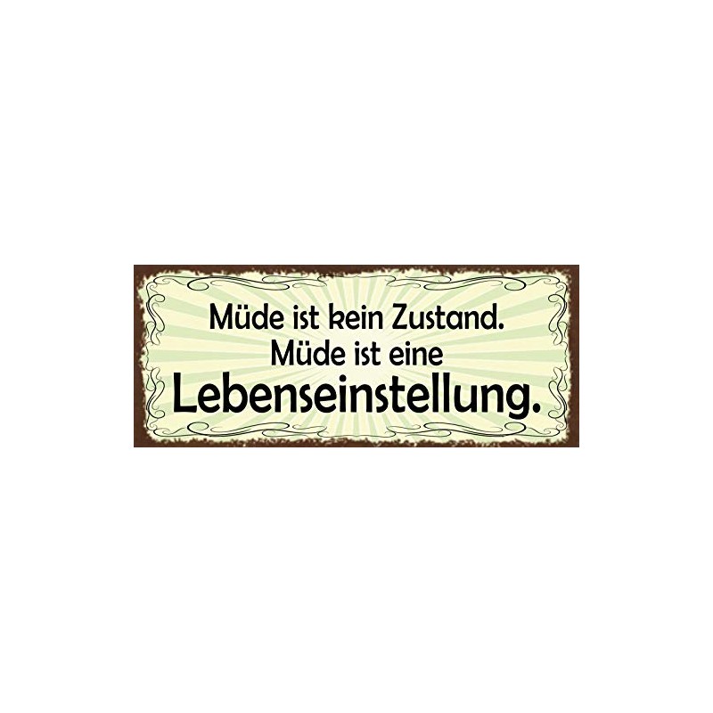 Schatzmix Tin-Plate Sign, Sheet metal, Multicoloured, 27x10 cm