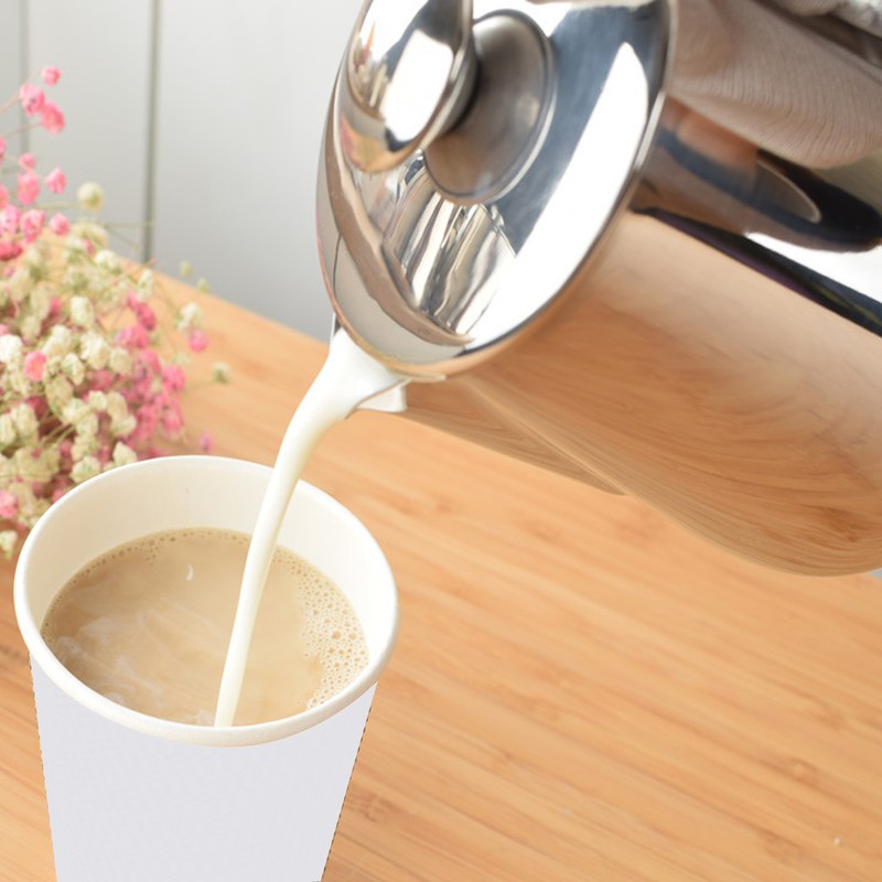 Milk Frothing Cup Thickened Stainless Steel Comfortable Handle Coffee Steaming