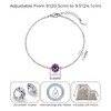 Philip Jones Purple Crystal Anklet Created with Zircondia® Crystals