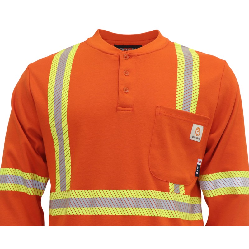 BOCOMAL FR Shirts High Visibility/Hi Vis Reflective Flame Resistant/Fire Retardant