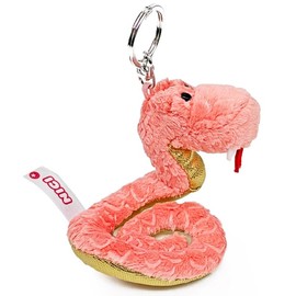 Niki 2025 Kids Key Ring, Snake 3.9 inches (10 cm), Pink x Gold, Pink