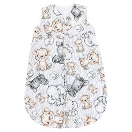 TupTam Baby Summer Sleeping Bag 0.5 Tog Made from Oeko-Tex Certified Materials, Colour: Safari, Size: 80-86