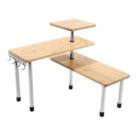 3-Tier Spice Rack, Kitchen Shelf, Kitchen Organiser, Spice Rack, Standing Desk Organiser for Living Room, Cafe, Kitchen, Office