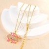 Fun BOOM Pendant Necklace for Women Pink Enamel Art Paint