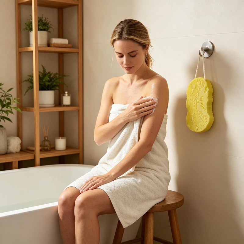 Esponja de ducha reutilizable para mujer – limpieza diaria sin