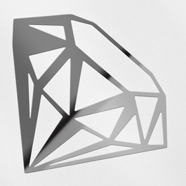 Transparent Decal Stickers of Diamond Comic (Metallic Silver) Premium Waterproof Vinyl Decal Stickers for Laptop Phone Accessory Helmet Car Window Mug Tuber Cup Door Wall Decora ANDstic038166SI041422