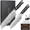 MOSFiATA 7" Santoku Knife with 5.5inch Santoku Knife, German High