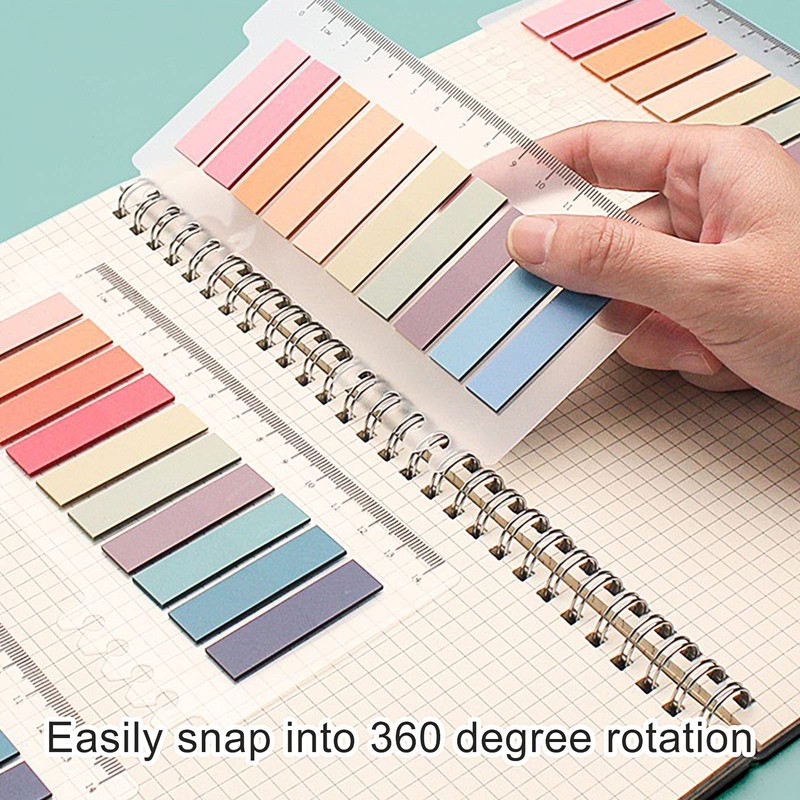 1200Pcs Sticky Tabs, Transparent Sticky Notes Flags Pastel Book Tabs