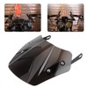 Universal Motorcycle Windshield Wind Deflector Screen W/Mounting Bracket for 5‑7inTawny