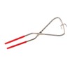 2pcs Dipping Tongs Red Handle Stainless Steel Easy Cleaning Stable