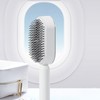 Cushion Hair Brush Self Cleaning Scalp Massage Rounded Comb Teeth