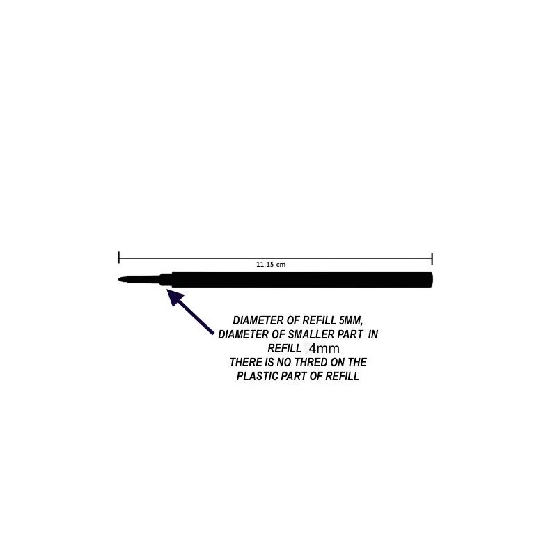 Rollerball Pen Refills by NEO+, Black Ink (Pack of 5)