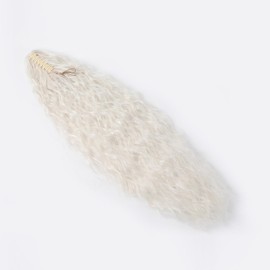 HEVAYO KISS Ponytail Extension Claw 30" Platinum Blonde Pony Tails Hair Extensions Long Wavy Fluffy Natural Synthetic Hairpiece for Women