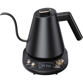 Flyeve Gooseneck Electric Kettle 1200W Electric Kettle +1°F Temperature Control LCD Dis