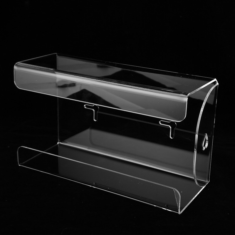 Glove Box Holder Dispenser Wall Mounted Tissue Holder Clear with