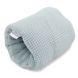 HOBEA-Germany Mini Breastfeeding Pillow Arm Nursing Pillow Small Nursing Pillow for Travelling Nursing Muff in Various Designs Model: Waffle Pattern Grey Blue