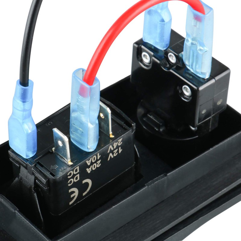 Amarine Made 3-Way Bilge Pump Switch Panel Deluxe LED Rocker