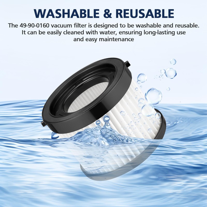 Cabiclean HEPA Dry Filter Replacement Compatible with Milwaukee 49-90-0160, 49-90-1951,