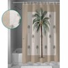 Palm Tree Shower Curtain Set with Hook 60" x 72",Tropical