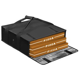 Pizza Food Delivery Bag with Hand Straps, Pizza Carrier Insulated Bags, Large Pizza Warmer Grocery Bags for Personal Use, Food Carrier Delivery, Collapsible Cooler Hot Pockets Pack (20x20x6 in)