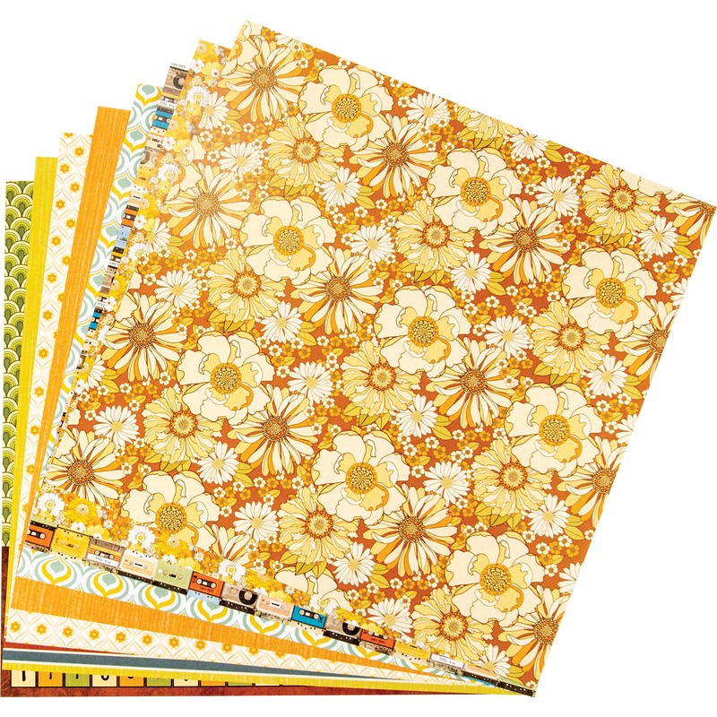 CIAO BELLA PAPER Paper PAD 12" 8/PKG, The Seventies, 8