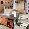 40 PCS L Shape Right Angle Corner Brackets,Shelf Bracket,Plastic Ourside