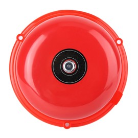 Leapiture Fire Alarm Bell Extra Loud Doorbell Chime Alarm Multi Purpose Bell Metal Fire Control Internal Strike Type Electric 100db for Home School Factory Agencies Security(12V-Red)