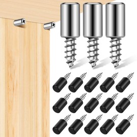 Hemobllo 20pcs Shelf Support Pegs: 7.5mm Metal Pins with Non-Slip Sleeves for Kitchen Cabinets Wardrobe DIY Home Furniture