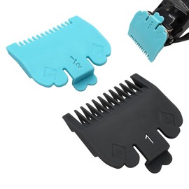 2pcs Clipper Guards for Wahl, Professional Hair Clipper Guide Combs Replacement Guards Attachment Compatible with Wahl Clippers 1.5mm 3mm (Black and Blue)