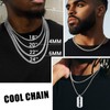 Stainless Steel Chain Necklace Women Men Jewelry Birthday Gift Round