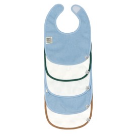 LÄSSIG Baby Toddler Bib Set (5 Pieces) Velcro Cotton Waterproof Value Pack Bib Happy Rascals Smile