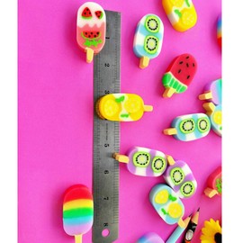 24PCS Cute Fun ice Cream Erasers for Kids Bulk,Back to School Party Gifts (Ice-Cream, Big)