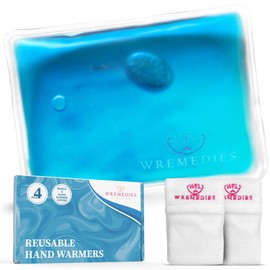 Wremedies for Easier Living Reusable Hand Warmers Gel Click & Heat for Cold Hands Pack of 4 Heat Pads Pocket Warmers Instant Heat Arthritis Aid No Electric Required