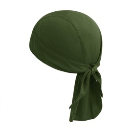 Cycling Skull Cap Sweat Wicking Beanie Cap Doo Dew Rags Anti-UV Bandana Head Wrap Helmet Liner Green