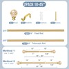 TVWOO Gold Decorative Crystal Curtain Rods 2 Pack:18-45" Heavy Duty