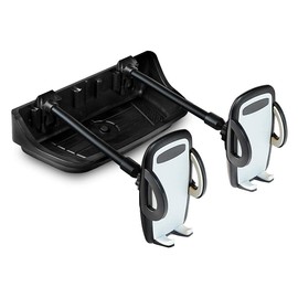 Titan Dash Mount Soporte para teléfono para Jeep Wrangler con Dos Soportes de teléfonos. Tres Ranuras Bandeja Multiusos para cámara, GPS y Dispositivos móviles. Se Adapta a los Modelos JK 2011-2018