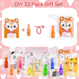 Valentines Day Gifts for Kids,32PCS Valentines Day Cards with Animals LED Finger Lights for Kids Valentines Classroom Gifts Favors Prizes School Gift Exchange Glow in the Dark Bulk Party Supplies
