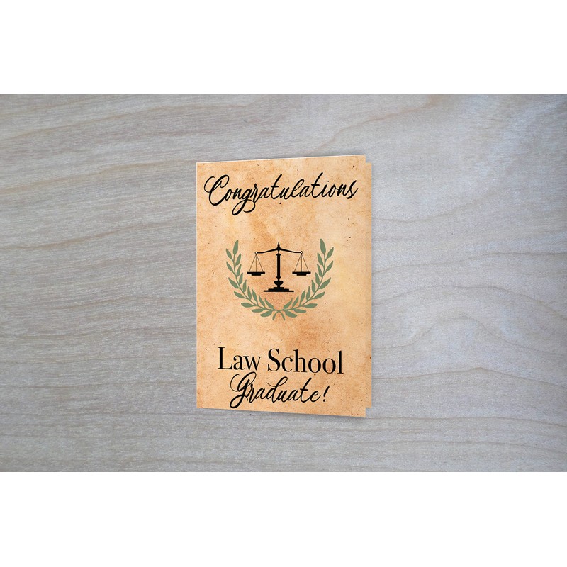 Red Door Inspirations Law School Graduation Card, Multicolor, 5x7 inch,