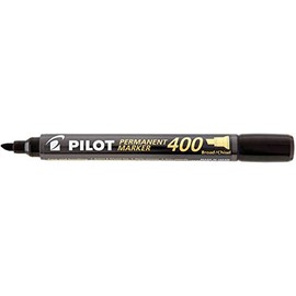 Pilot sca-400-b Pack of 12 Permanent Markers, Chisel Tip, Black
