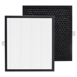 2 Pack KJ217 Replacement Filter Compatible with MOOKA KJ217 Smart Air Purifier, 3-in-1 H13 TRUE HEPA Replacement Filter with High-Efficiency Activated Carbon and Pre-Filter for Pets Odor, Smoke, Dust