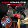 FIITE Cordless Angle Grinde，21V Battery Grinder Tool，with 2 5.0Ah Batteries，Slide