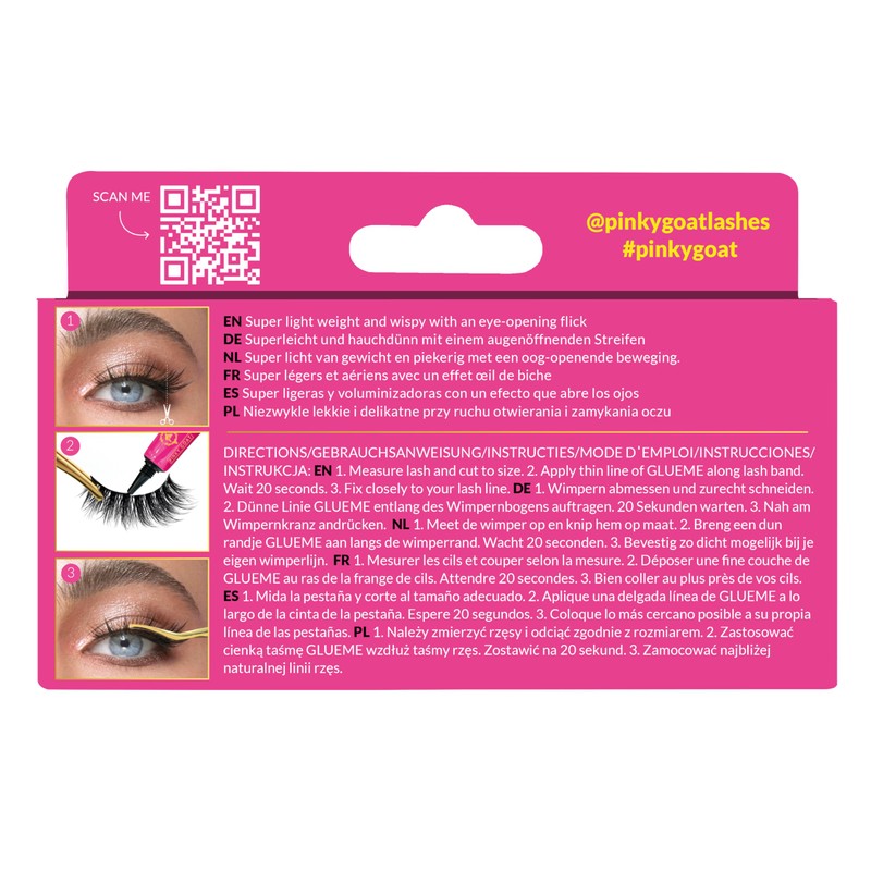 pinky Goat NAHLA Natural Vegan Lashes