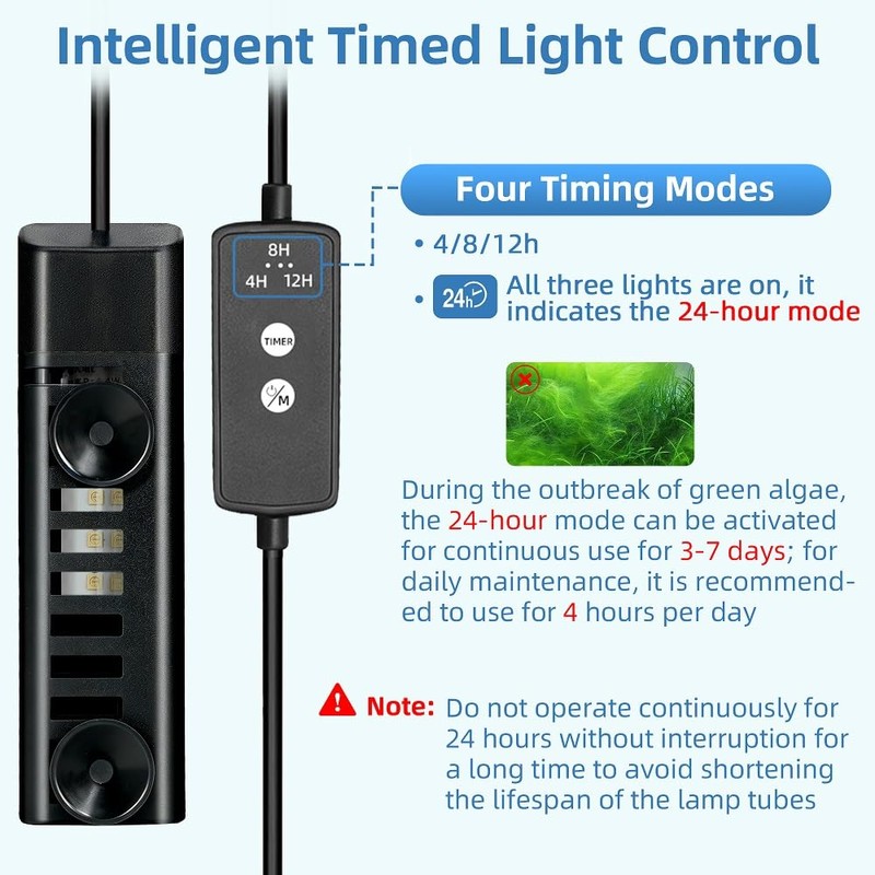 DaToo LED Aquarium Clean Light 3 W Fish Tank LED