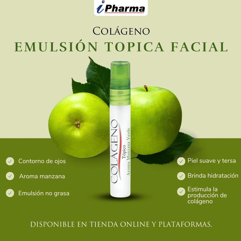 Colágeno Emulsión Tópica Facial Aroma Manzana 7 ml